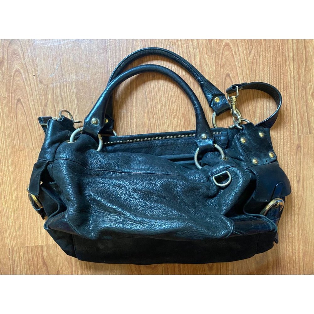 Italy Gianni Chiarini Black Leather Handbag